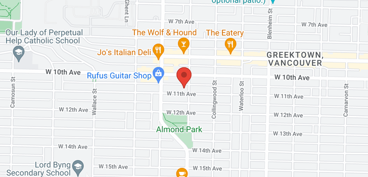 map of 3611 W 11TH AVENUE